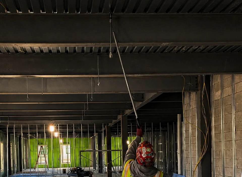 Worker in construction site
